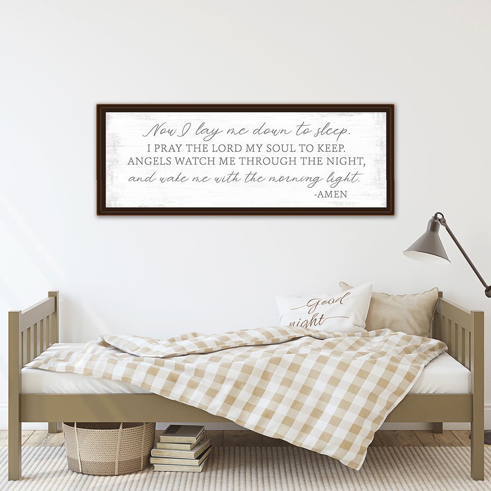 Now I Lay Me Down To Sleep Sign Above Baby Bed - Pretty Perfect Studio