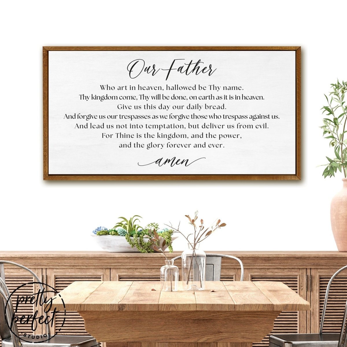 Our Father In Heaven Sign The Lord's Prayer Print