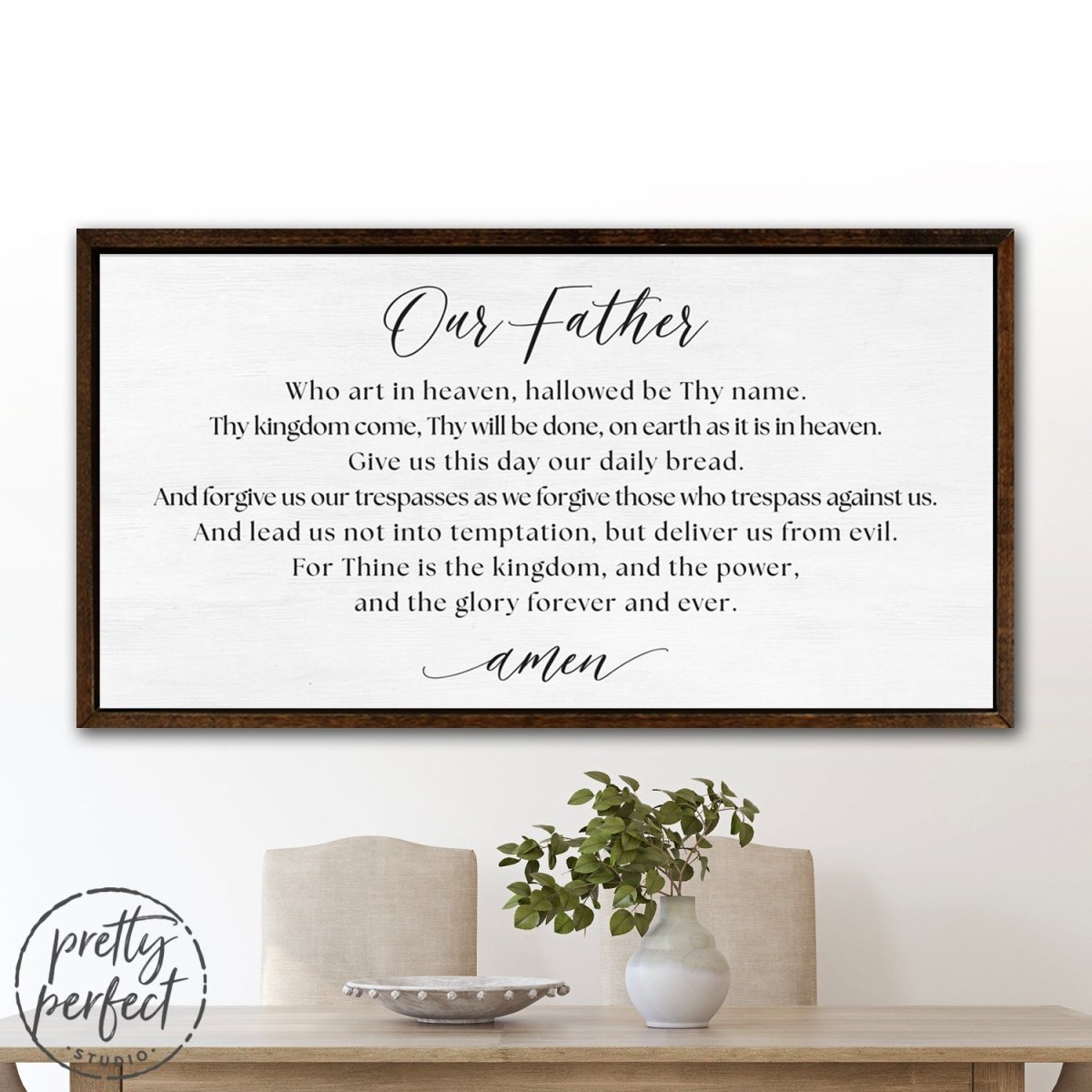 Our Father In Heaven Sign The Lord's Prayer Print