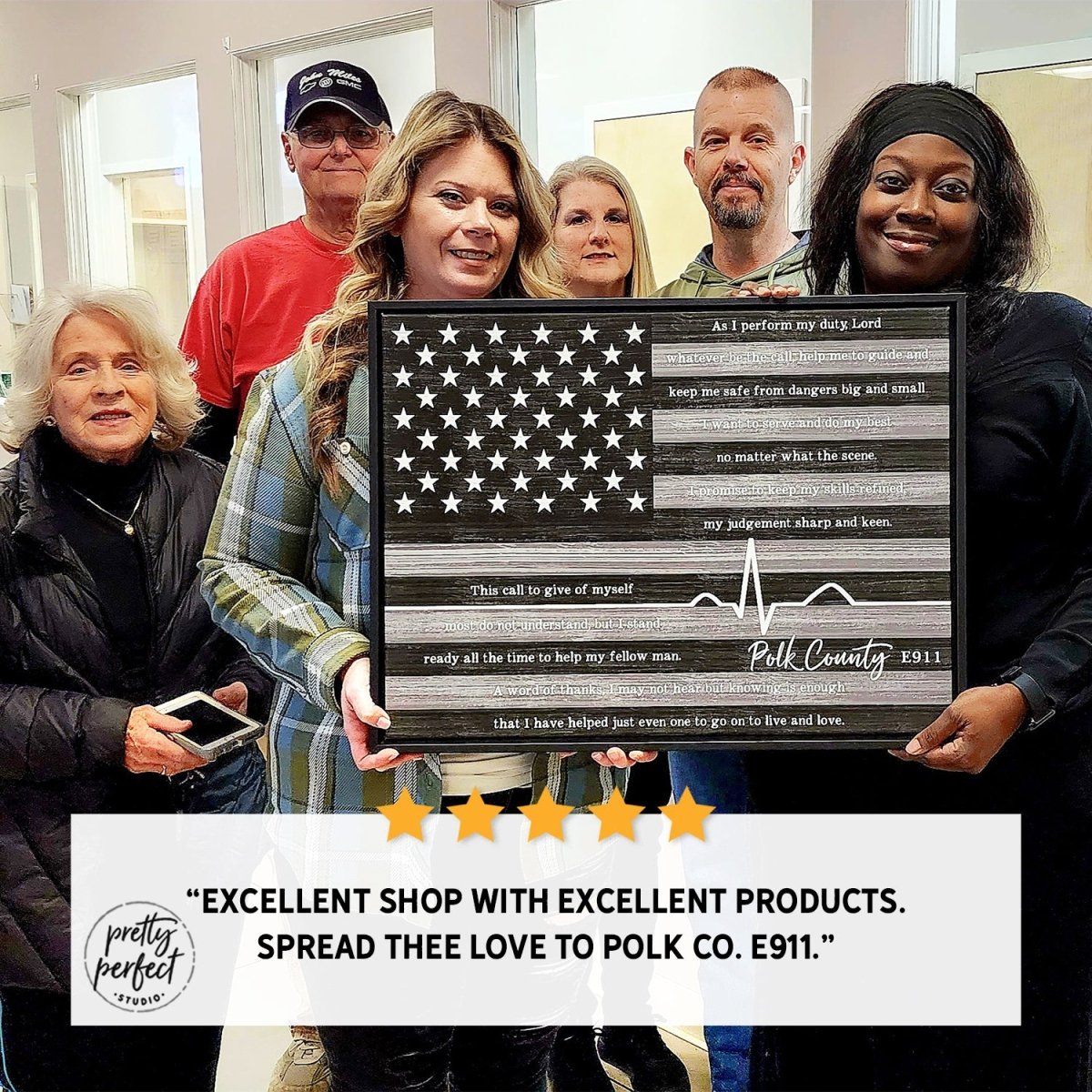 Customer product review for personalized paramedic prayer with name sign by Pretty Perfect Studio