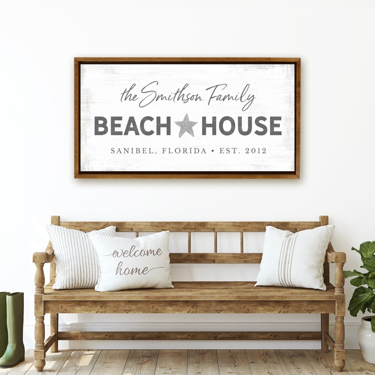 Personalized Beach House Family Name Sign