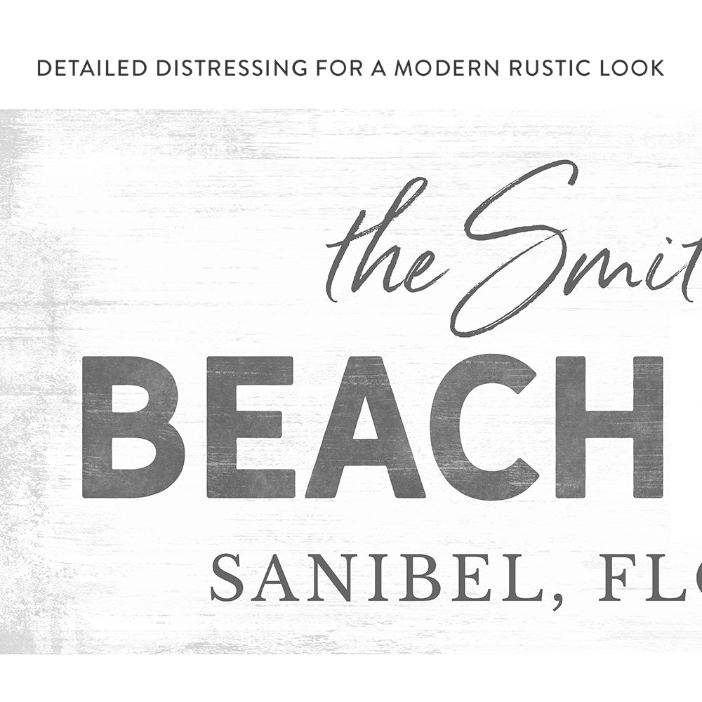Personalized Beach House Family Name Sign