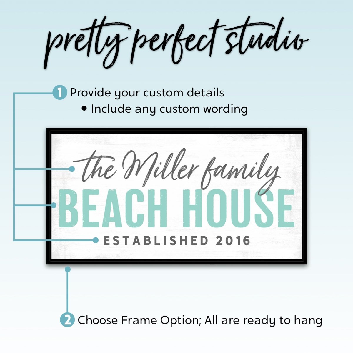 Personalized Beach House Sign