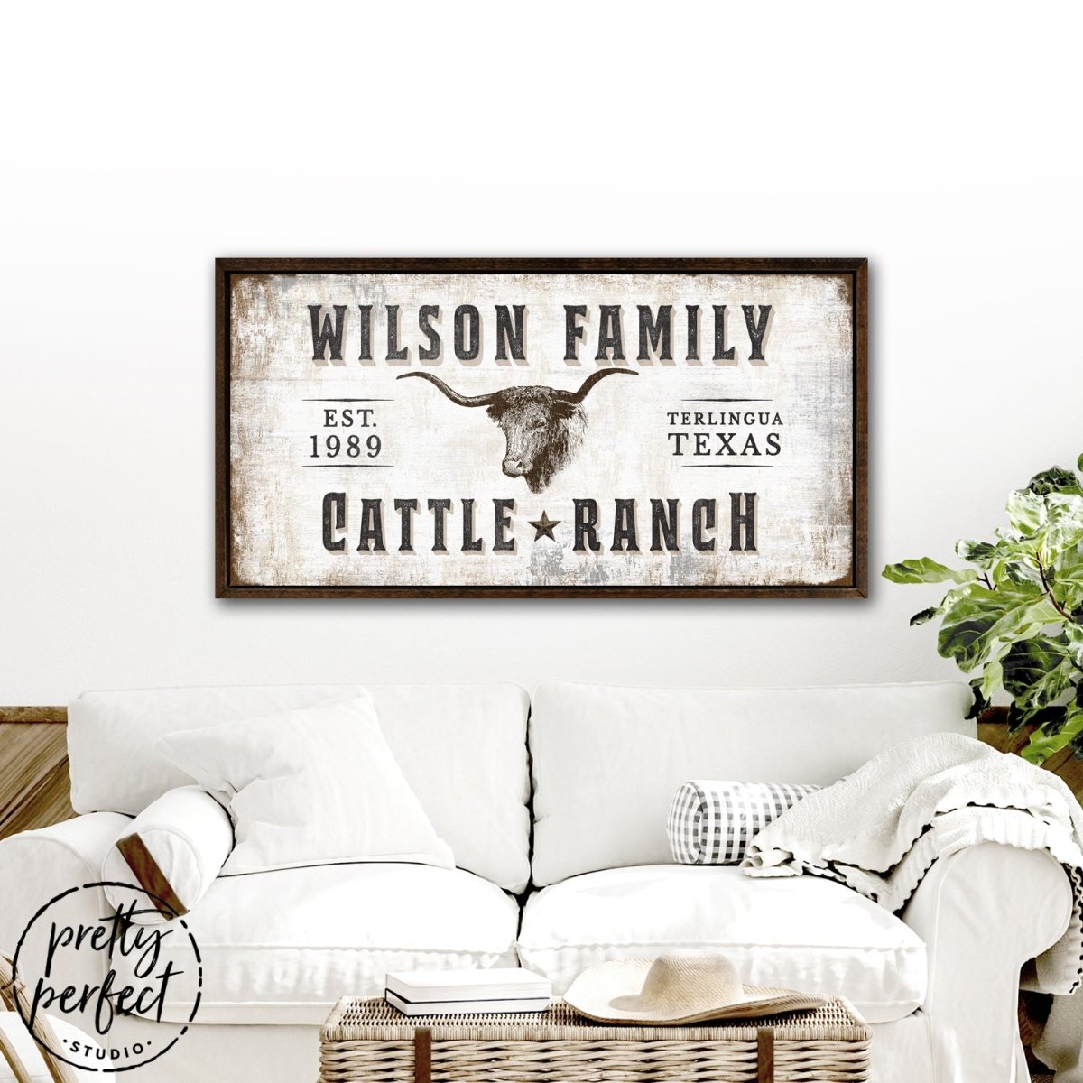 Personalized Family Cattle Ranch Name Sign