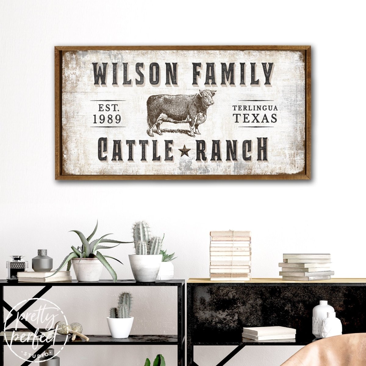 Personalized Family Cattle Ranch Name Sign