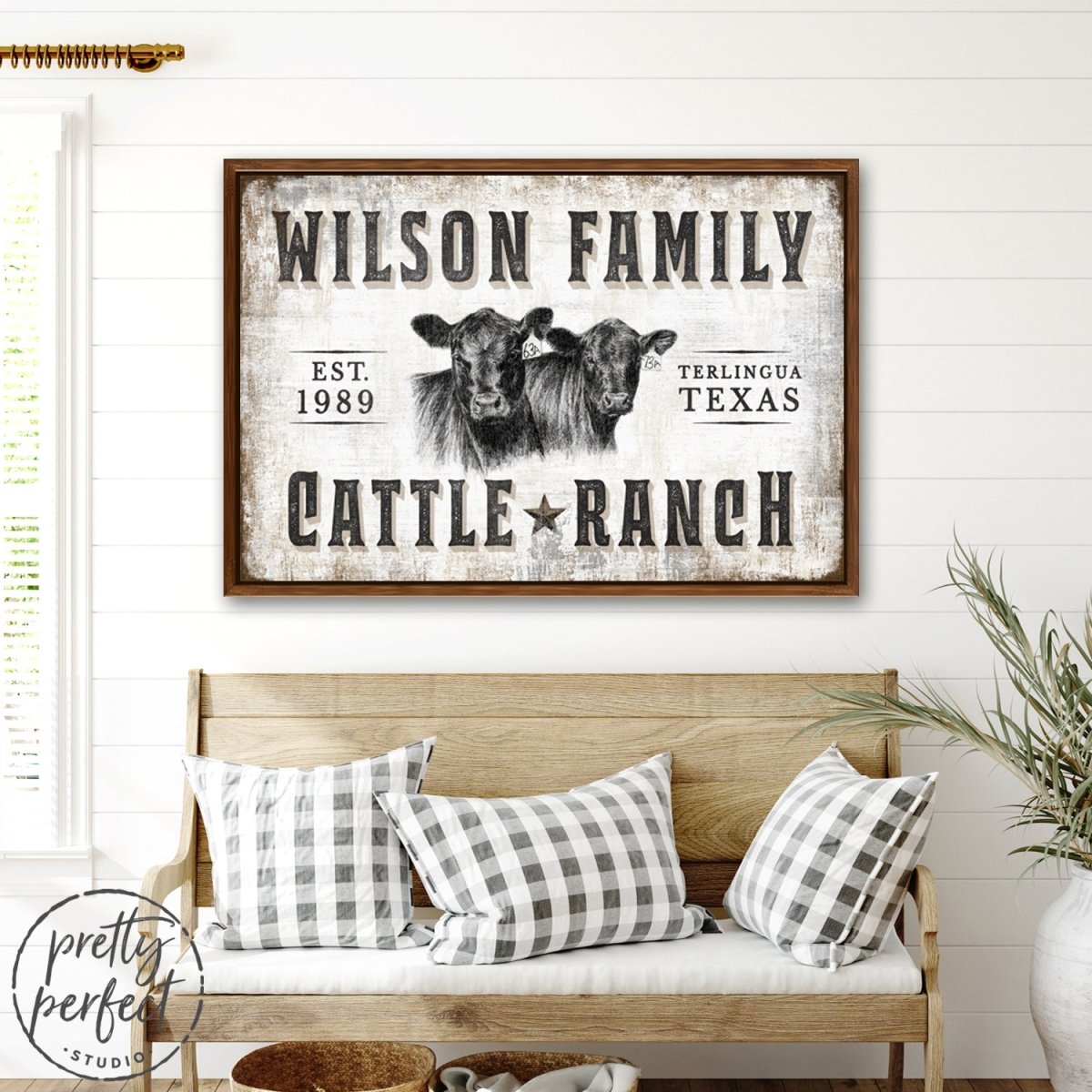 Personalized Family Cattle Ranch Name Sign