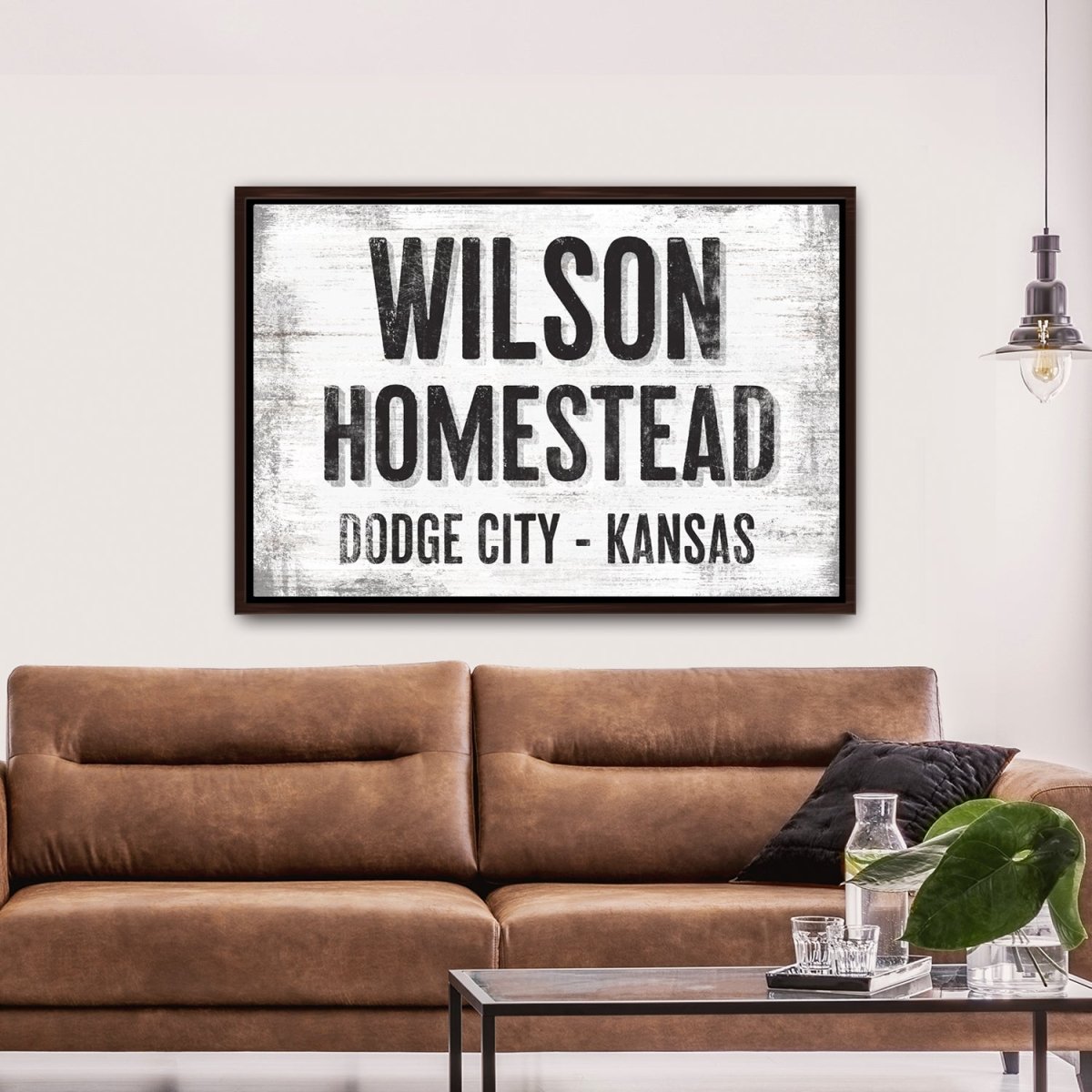 Personalized Family Established Sign Above Couch - Pretty Perfect Studio
