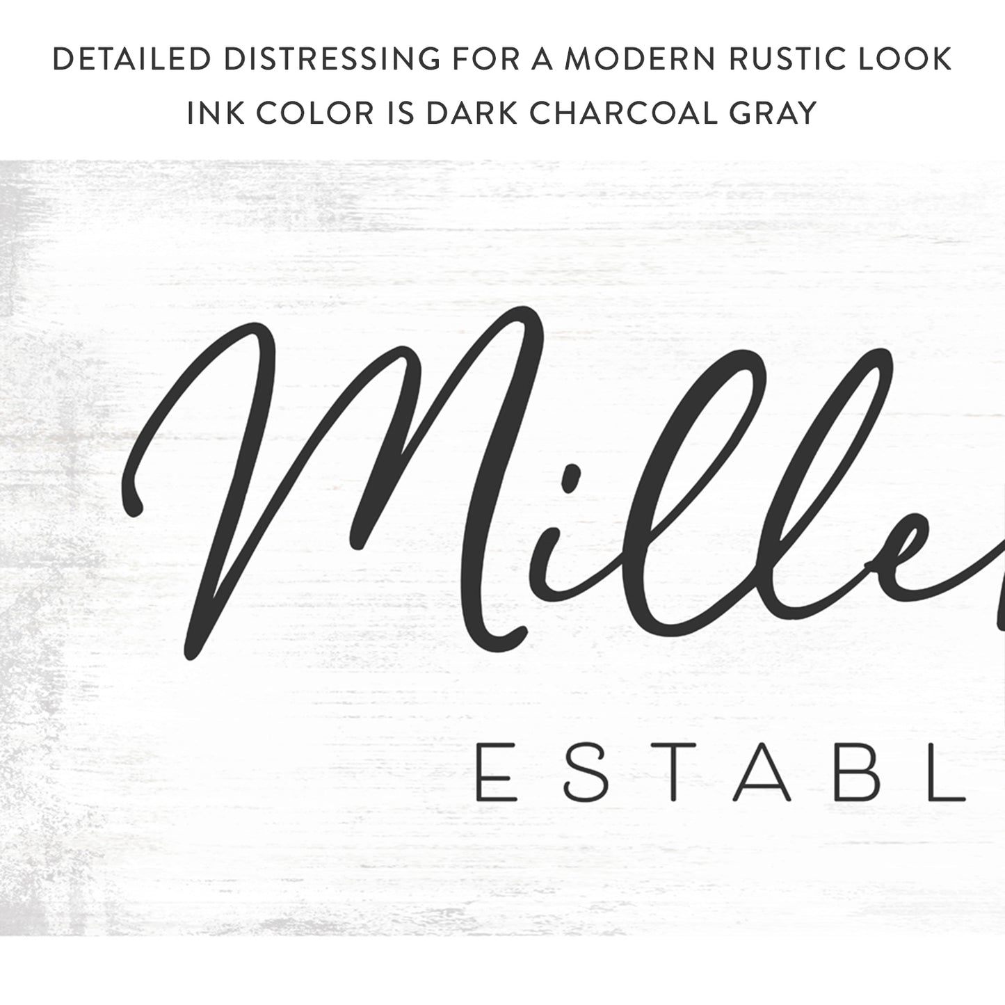 Custom Family Name Sign with Established Date - Pretty Perfect Studio