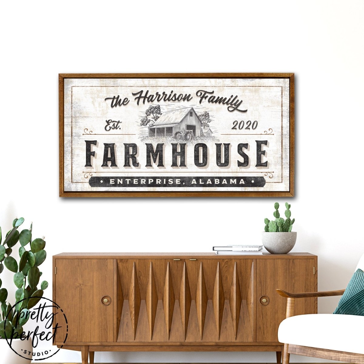 Personalized Family Farmhouse Sign - Pretty Perfect Studio
