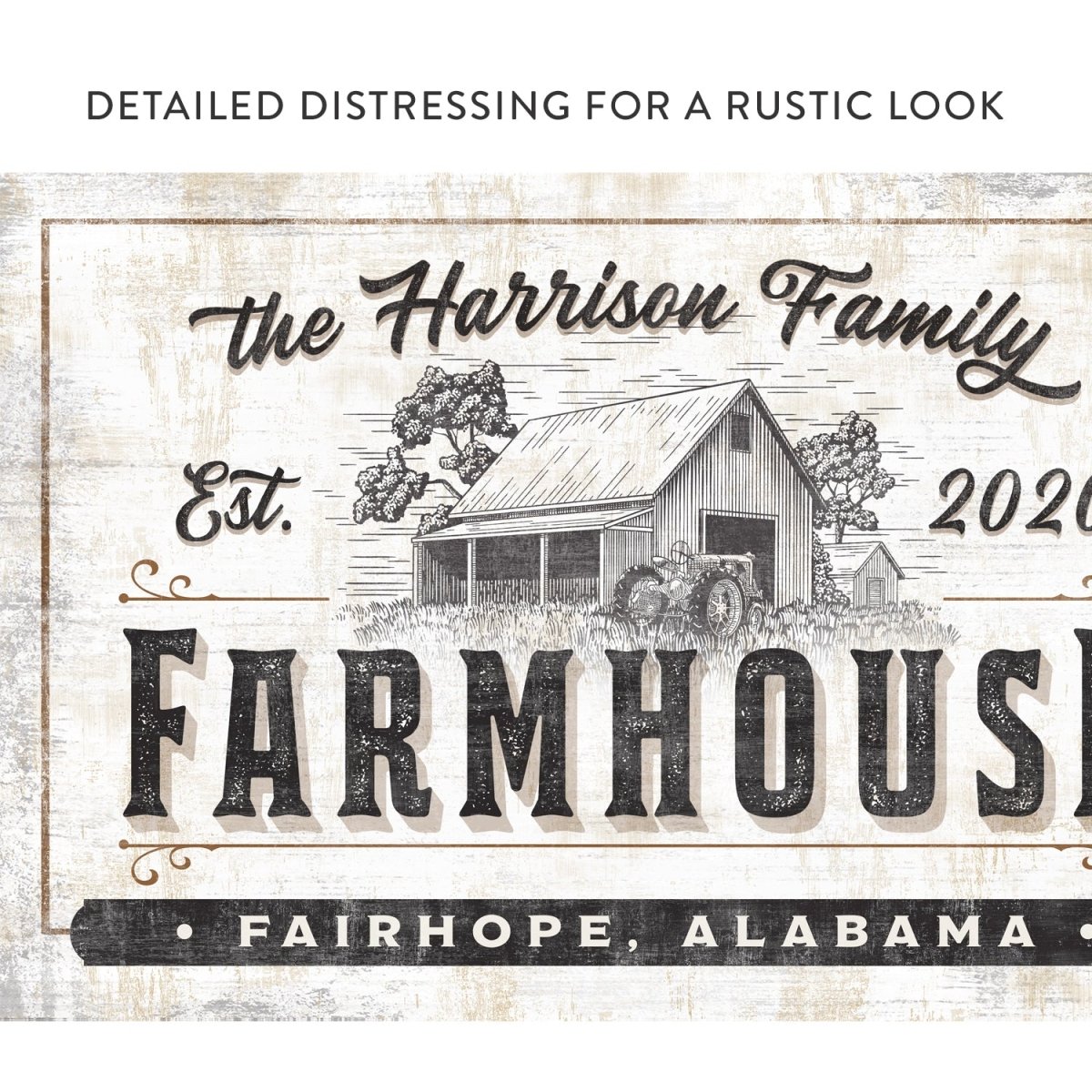 Personalized Family Farmhouse Sign - Pretty Perfect Studio