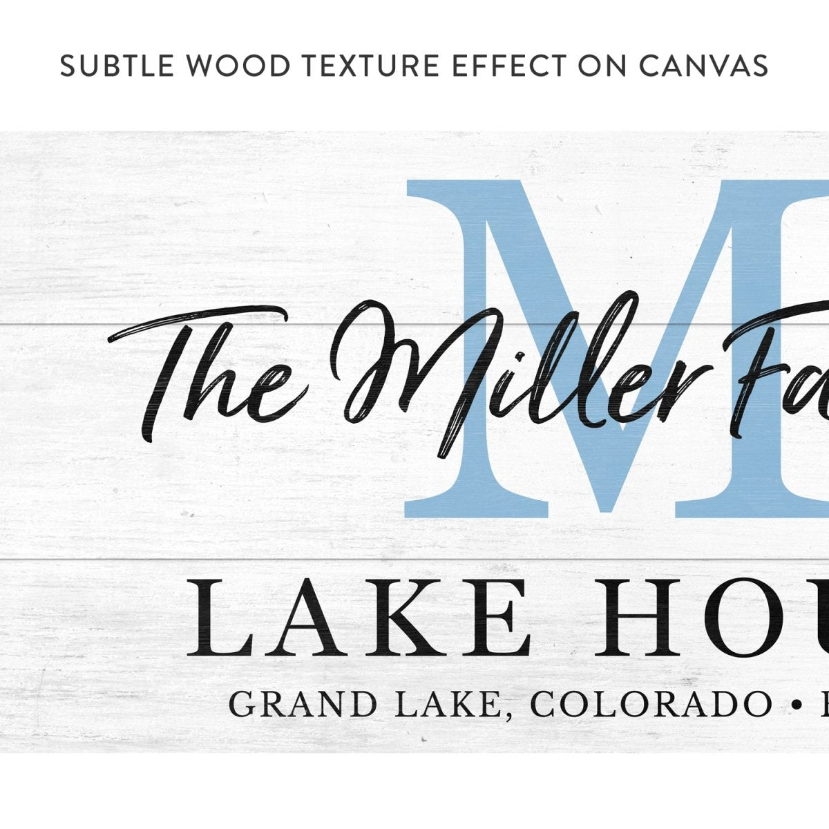 Personalized Family Monogram Vacation Lake House Sign
