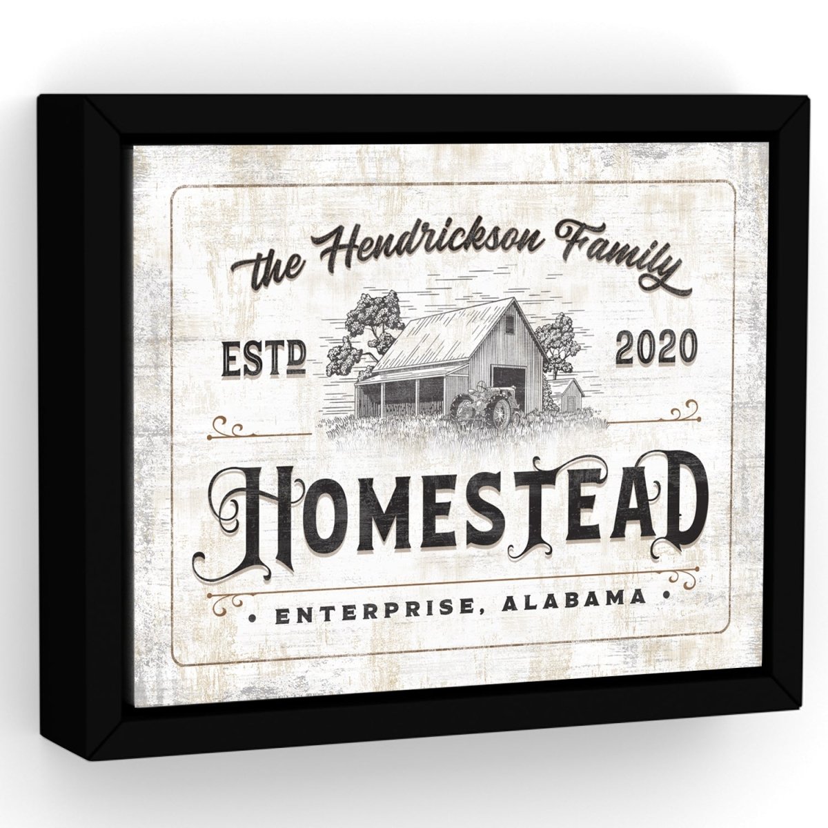 Personalized Farmhouse Homestead Sign - Pretty Perfect Studio