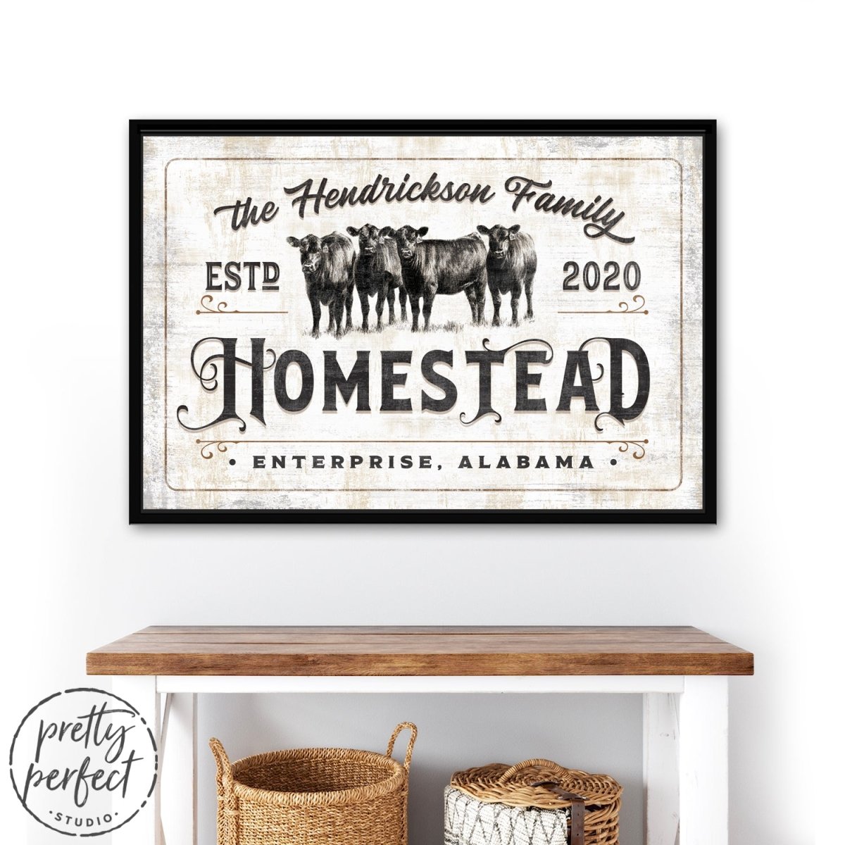Personalized Farmhouse Homestead Sign freeshipping - Pretty Perfect Studio