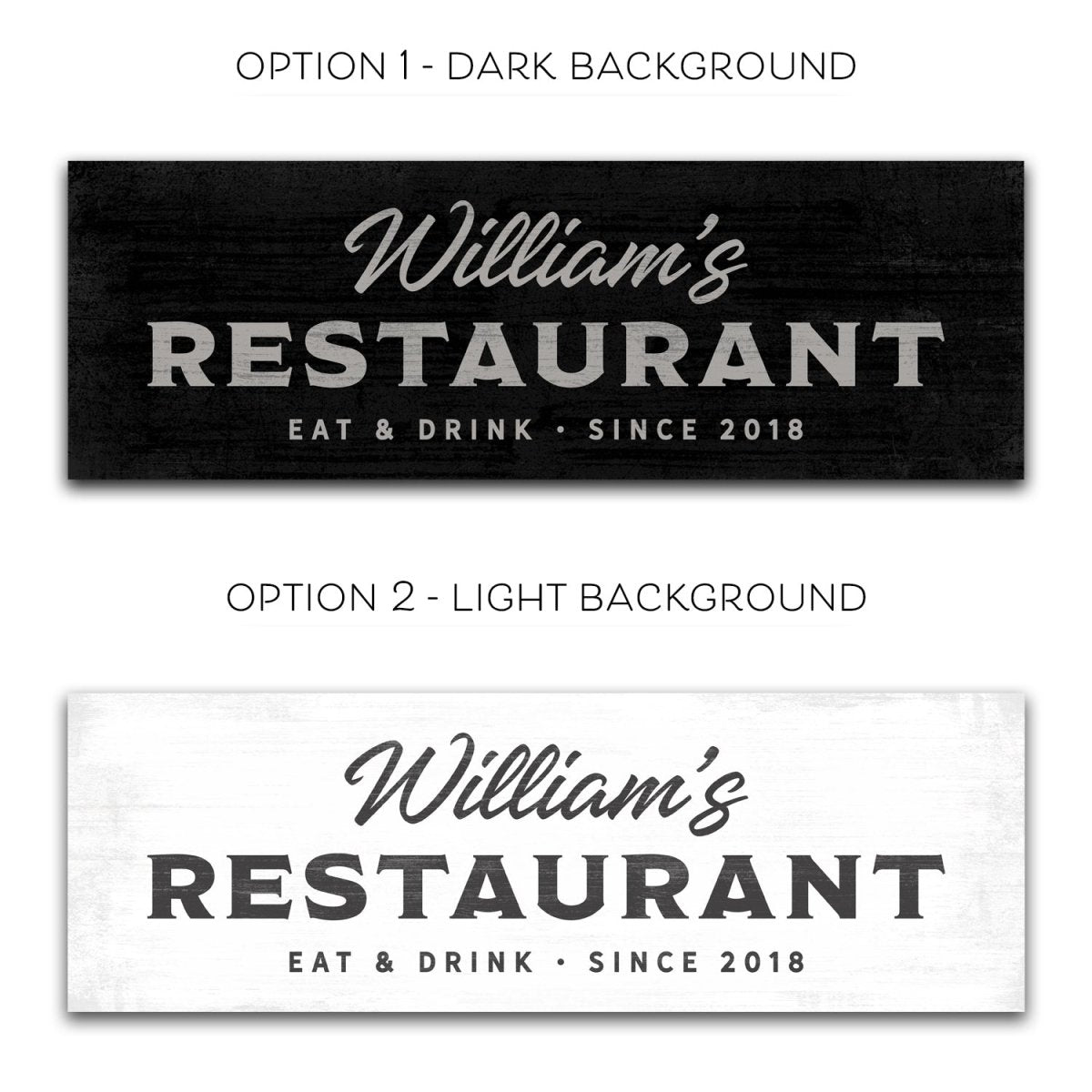 Personalized Kitchen Restaurant Sign