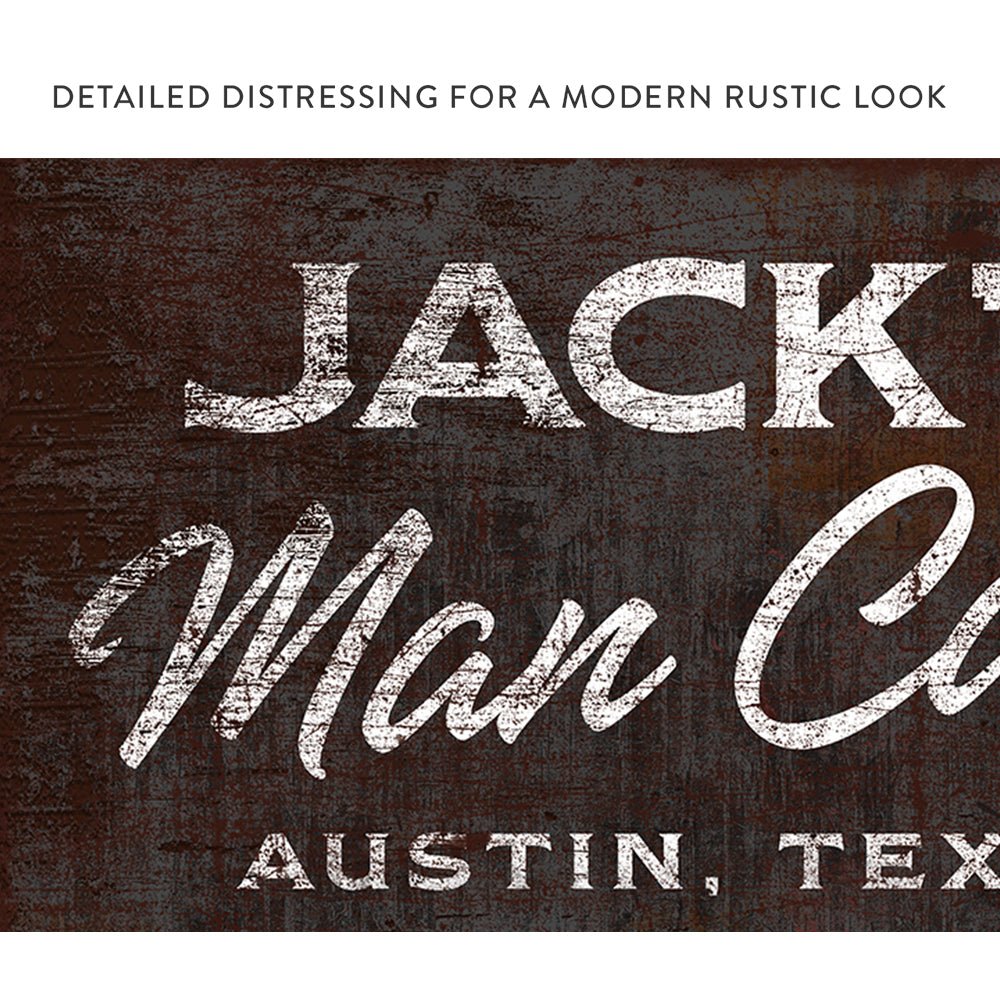 Personalized Man Cave Canvas Sign - Pretty Perfect Studio