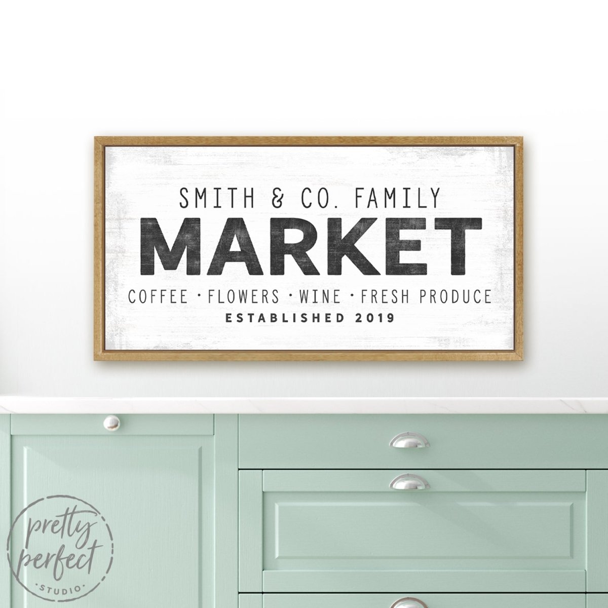 Personalized Market Sign With Name and Date - Pretty Perfect Studio