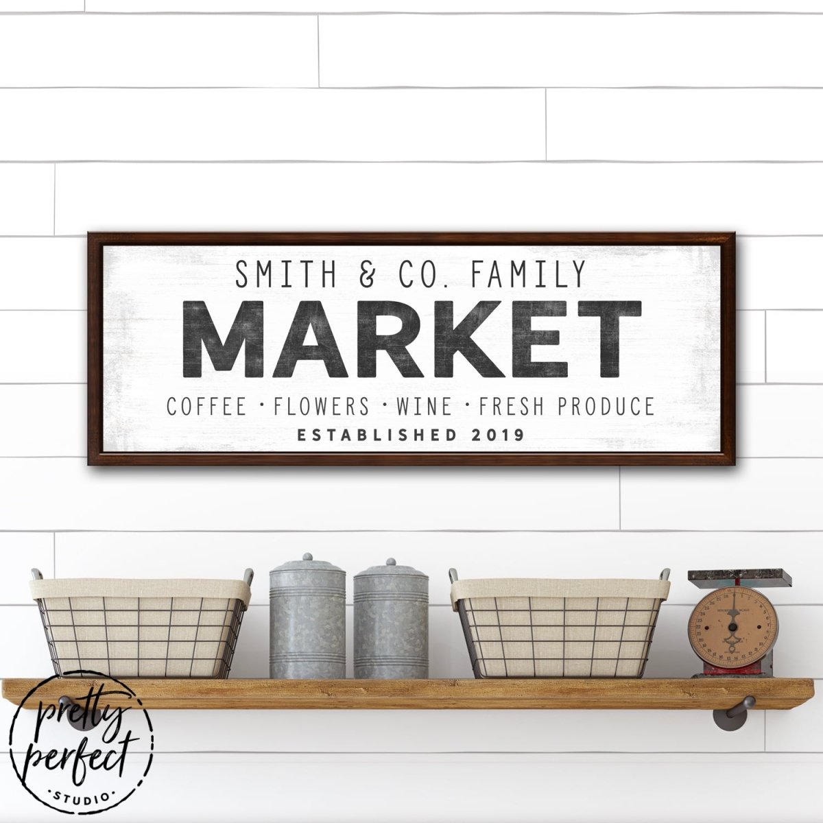 Personalized Market Sign With Name and Date - Pretty Perfect Studio