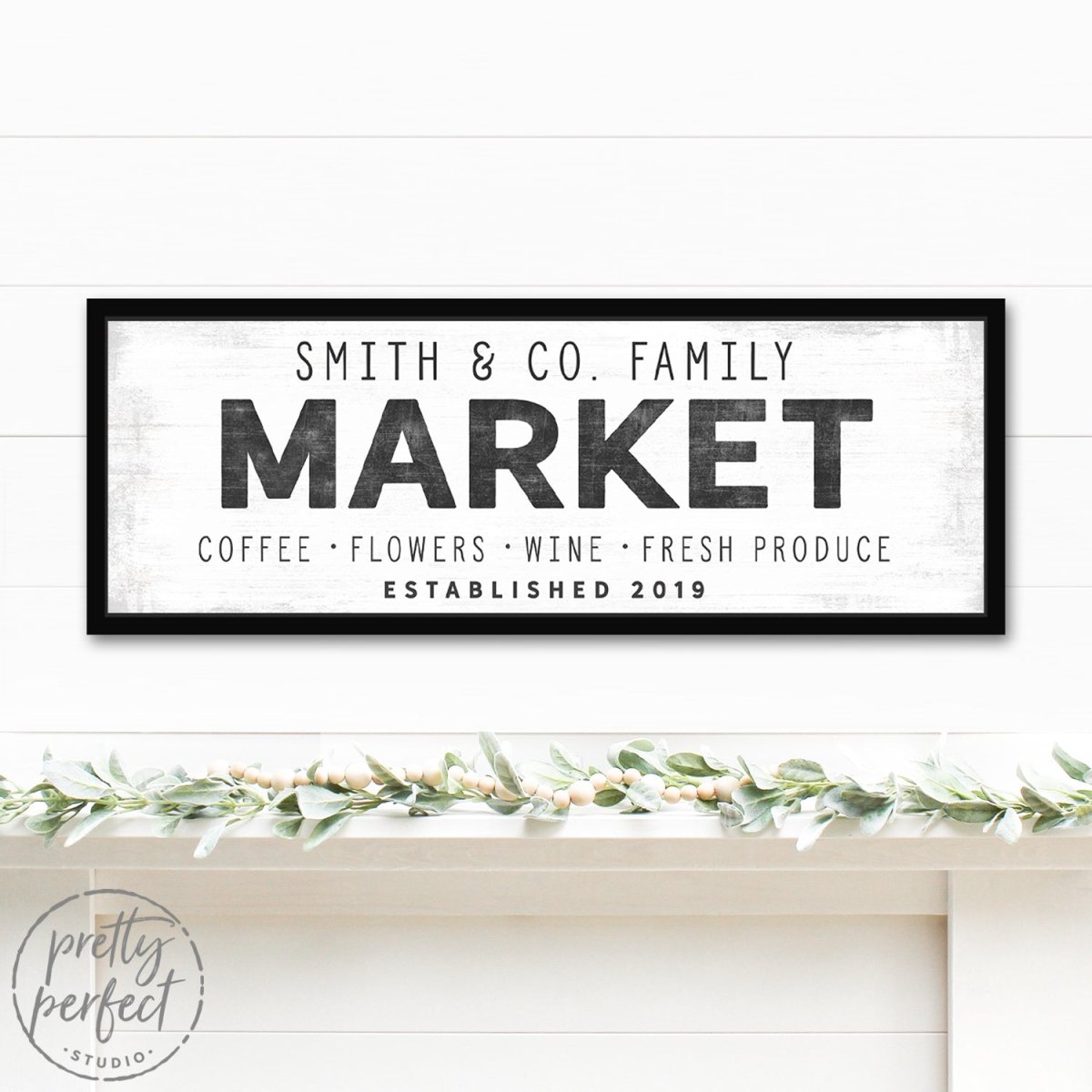 Personalized Market Sign With Name and Date - Pretty Perfect Studio