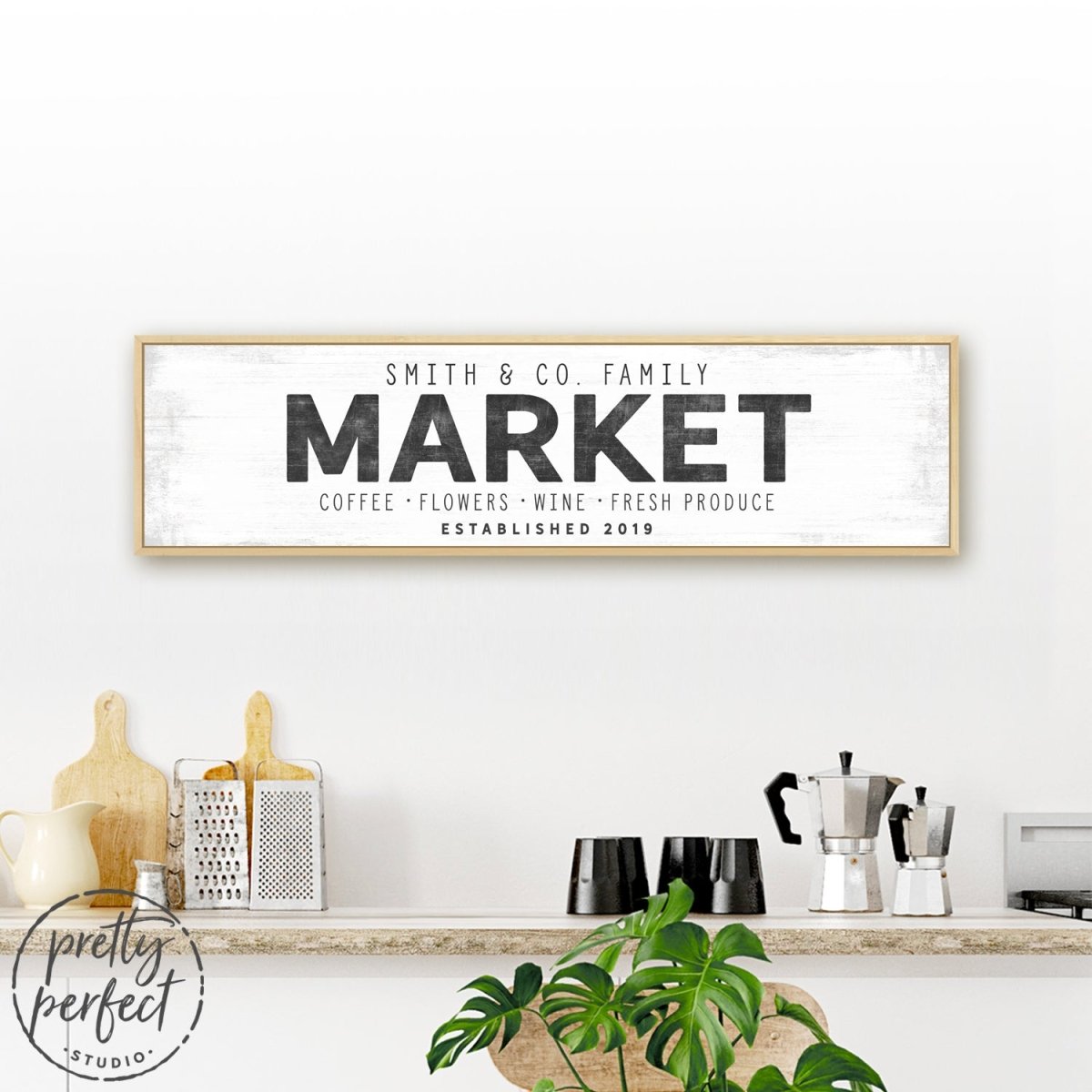 Personalized Market Sign With Name and Date - Pretty Perfect Studio