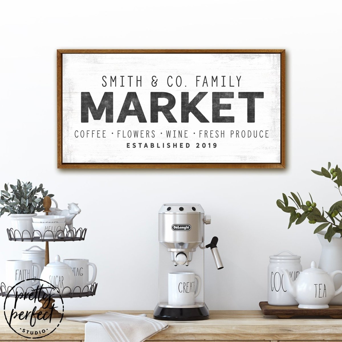Personalized Market Sign With Name and Date - Pretty Perfect Studio