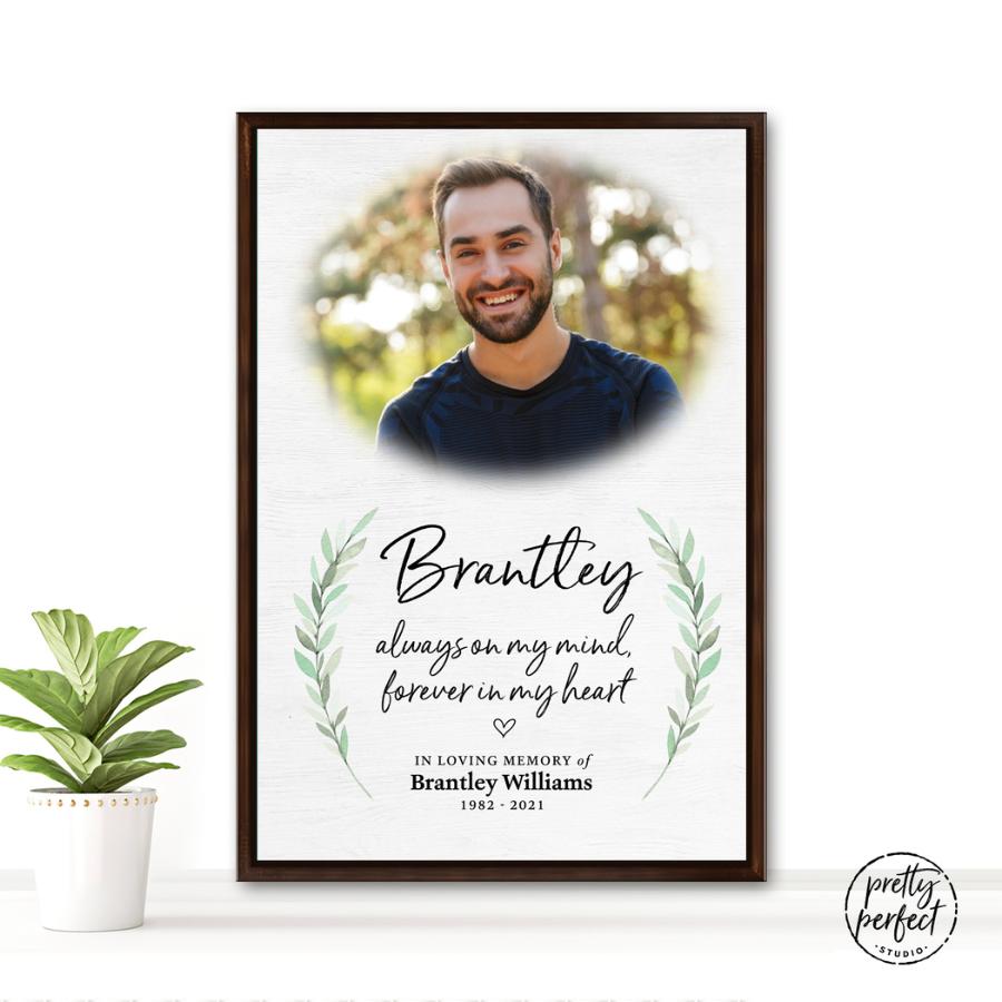 Personalized Memorial Gift, In Loving Memory Sign Picture, Loss of a Father, Sympathy Gift Loss of Grandpa, Husband Remembrance Gift