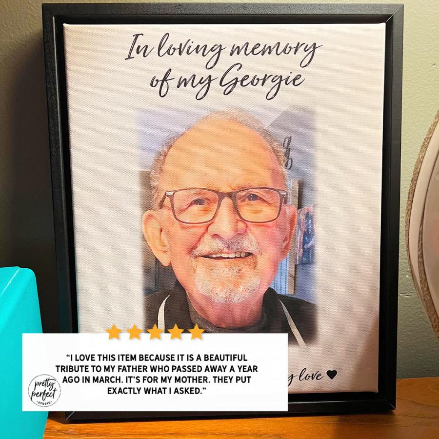 Personalized Memorial Gift, In Loving Memory Sign Picture, Loss of a Father, Sympathy Gift Loss of Grandpa, Husband Remembrance Gift