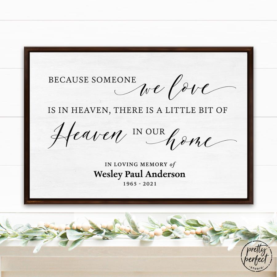 Personalized Memorial Gift, In Loving Memory Sign Picture, Loss of a Father, Sympathy Gift Loss of Grandpa, Husband Remembrance Gift