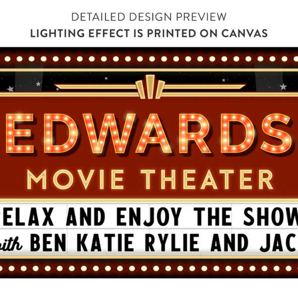 Personalized Movie Theater Sign