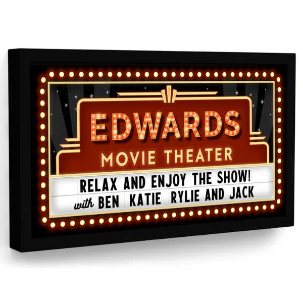 Personalized Movie Theater Sign