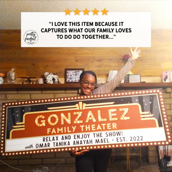 Personalized Movie Theater Sign