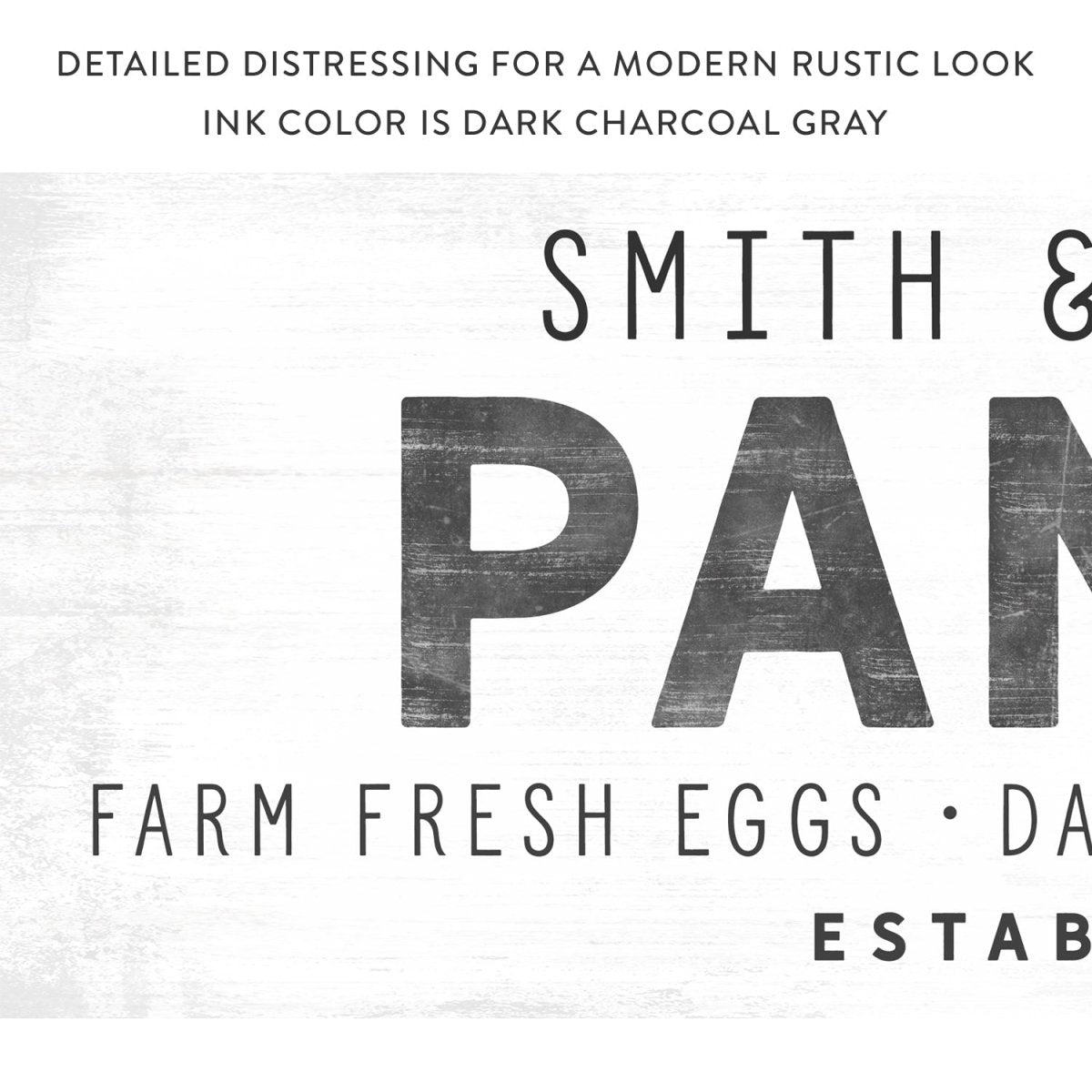 Personalized Pantry Sign With Name & Established Date With Rustic Design - Pretty Perfect Studio