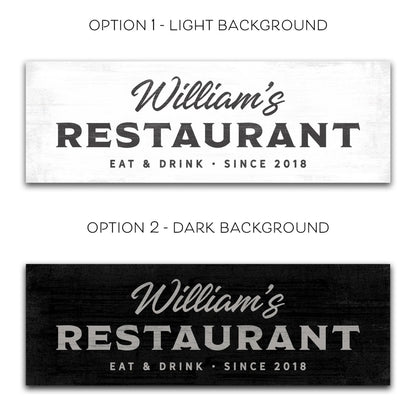 Personalized Restaurant Sign