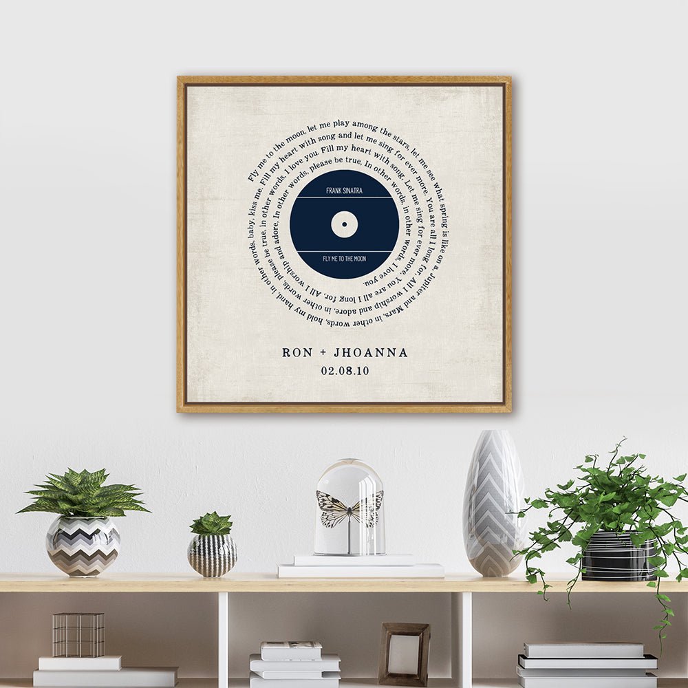 Personalized Song Lyric Wall Art in Family Room - Pretty Perfect Studio