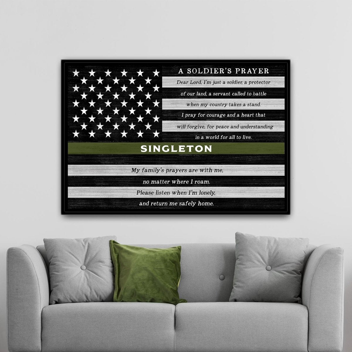 Personalized US Military Soldier's Prayer Sign - Pretty Perfect Studio
