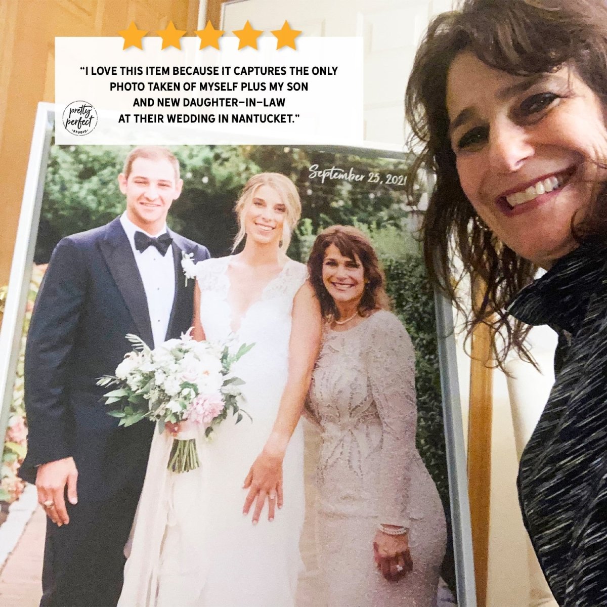 Customer product review for custom photo canvas wall art by Pretty Perfect Studio