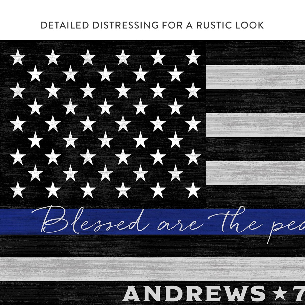 Police Officer Sign Personalized With Name and Badge Number - Pretty Perfect Studio