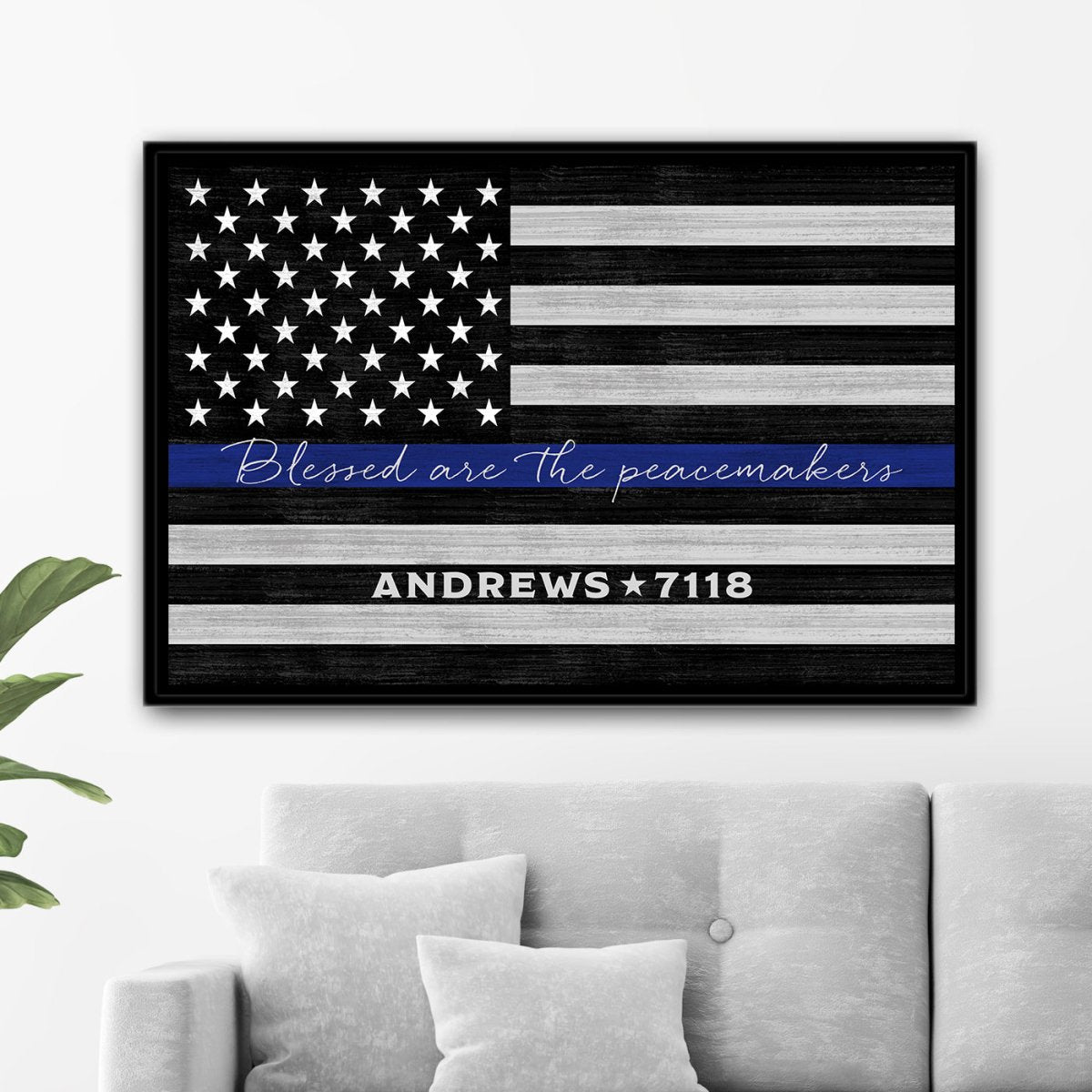 Police Officer Sign Personalized With Name and Badge Number - Pretty Perfect Studio