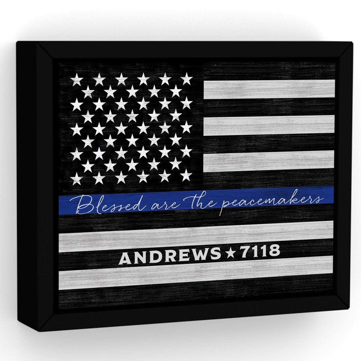 Police Officer Sign Personalized With Name and Badge Number - Pretty Perfect Studio