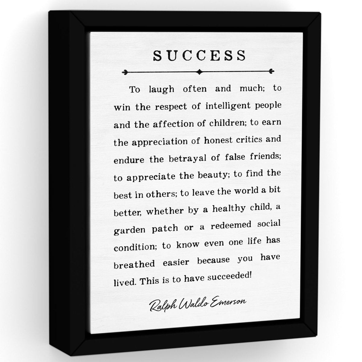 Ralph Waldo Emerson Success Poem