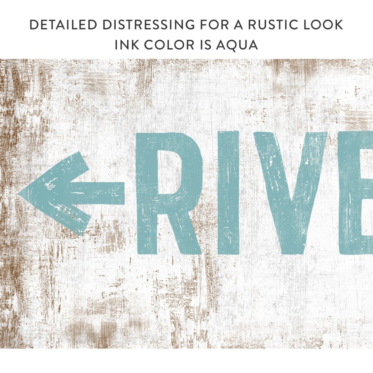 River Sign With Arrow