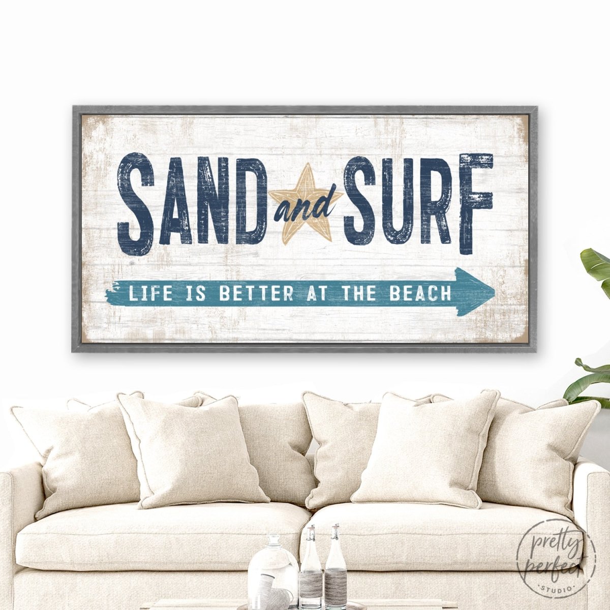 Sand and Surf Personalized Beach House Sign