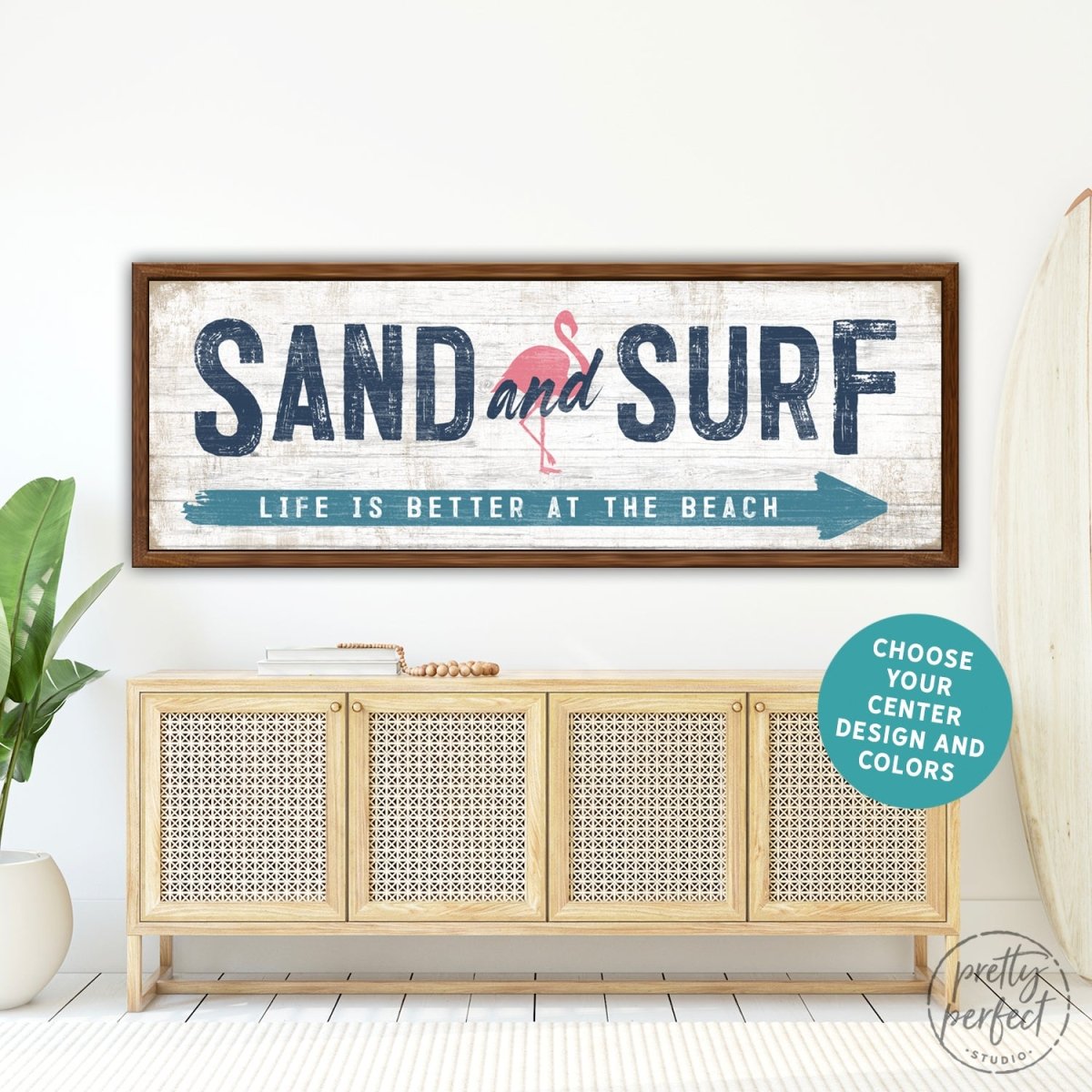 Sand and Surf Personalized Beach House Sign