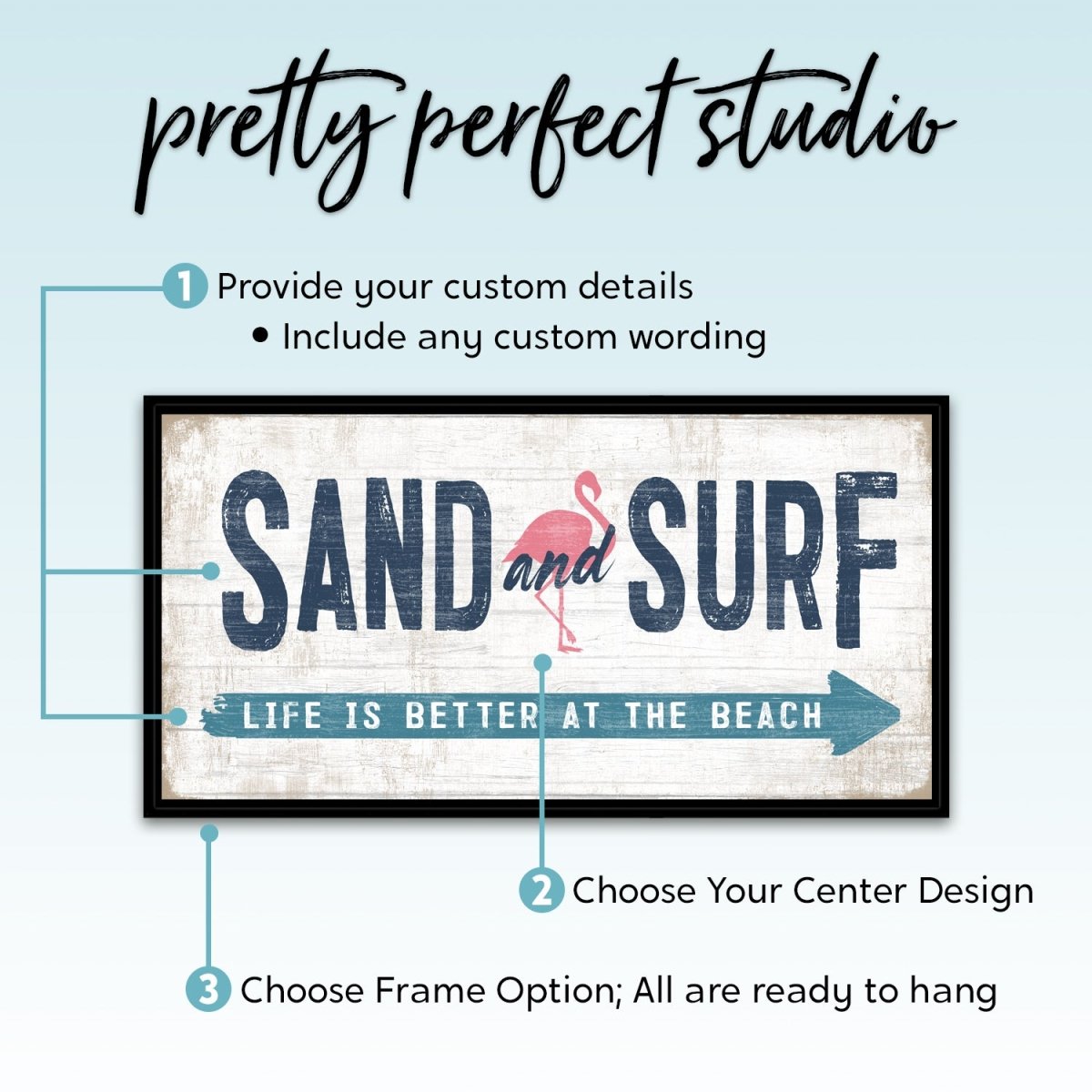 Sand and Surf Personalized Beach House Sign