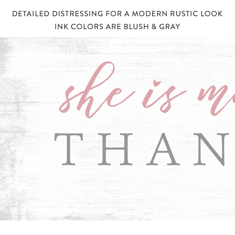 She Is More Precious Than Rubies Wall Art Distressed Modern Look - Pretty Perfect Studio