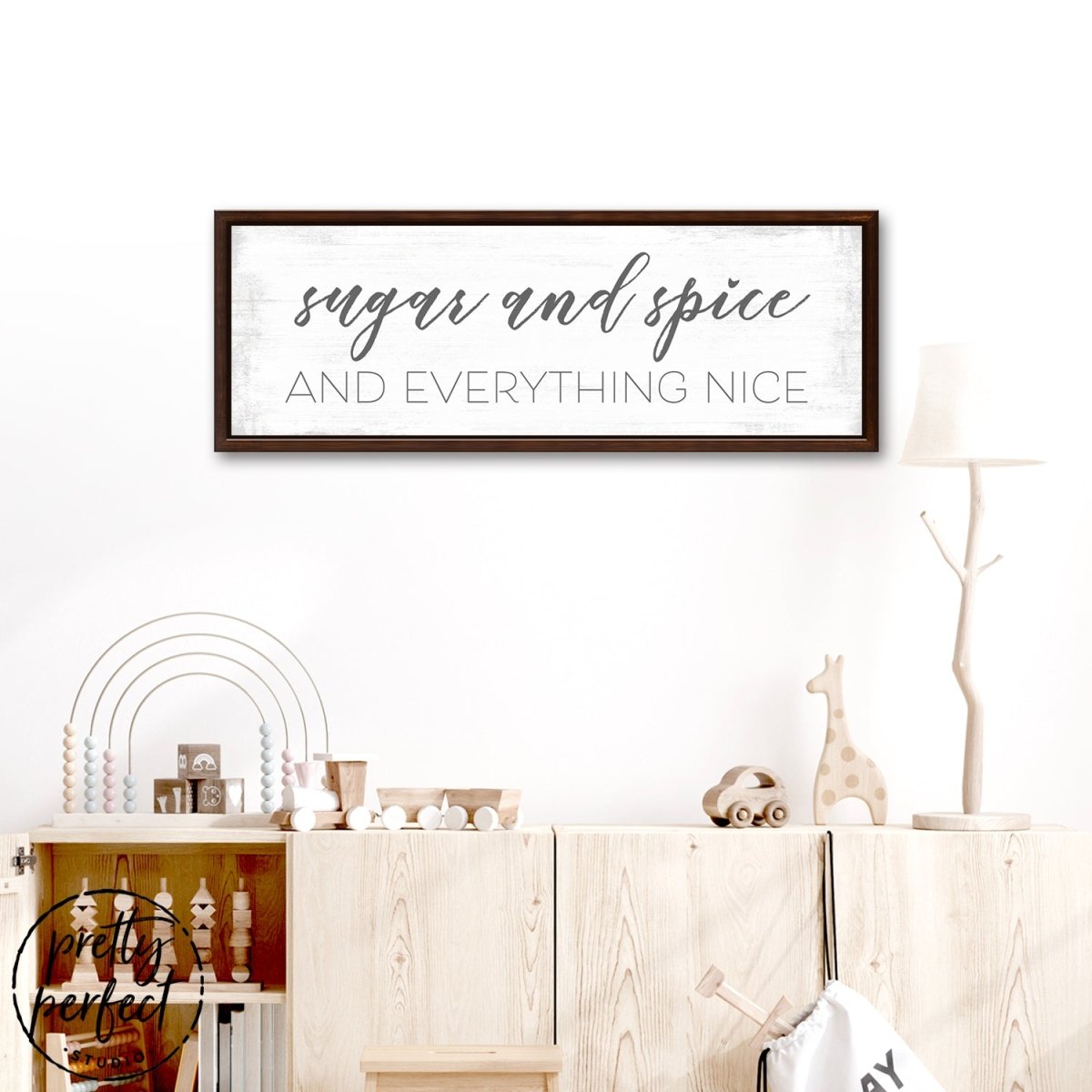 Sugar and Spice and Everything Nice Sign in Children's Room - Pretty Perfect Studio