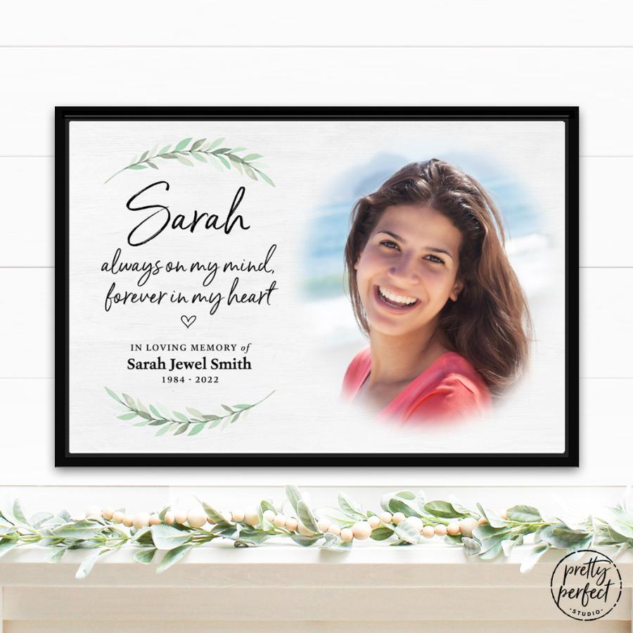 Sympathy Gift Personalized, Memorial Wall Art, In Loving Memory For Mom, Loss of a Grandmother, Deceased Parent Picture, Loss of a Wife Gift