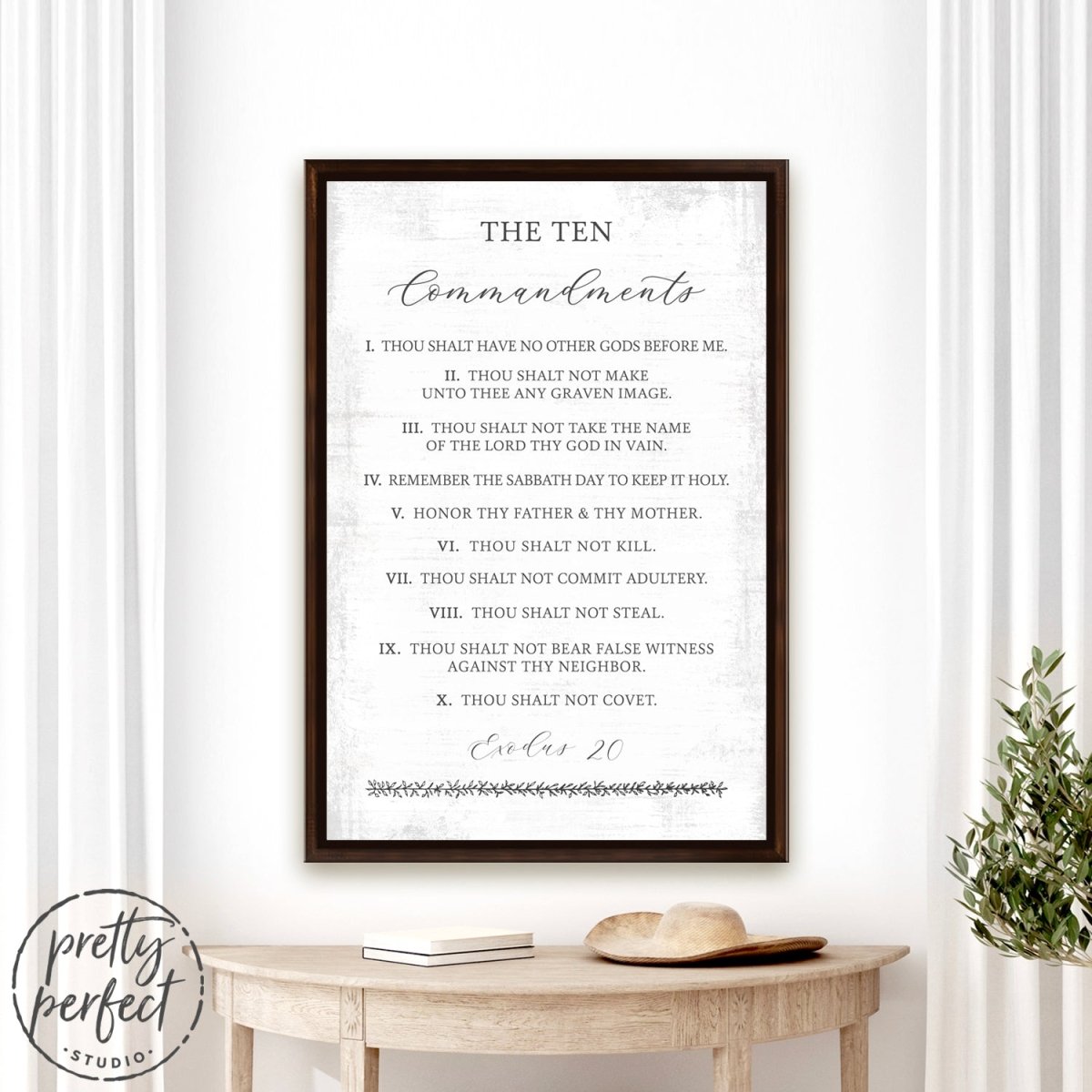 Ten Commandments Wall Art Above Couch - Pretty Perfect Studio
