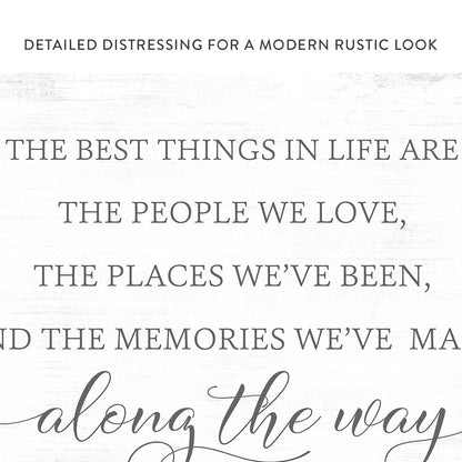 The Best Things In Life Are The People We Love Sign With Distressed Modern Rustic Look - Pretty Perfect Studio