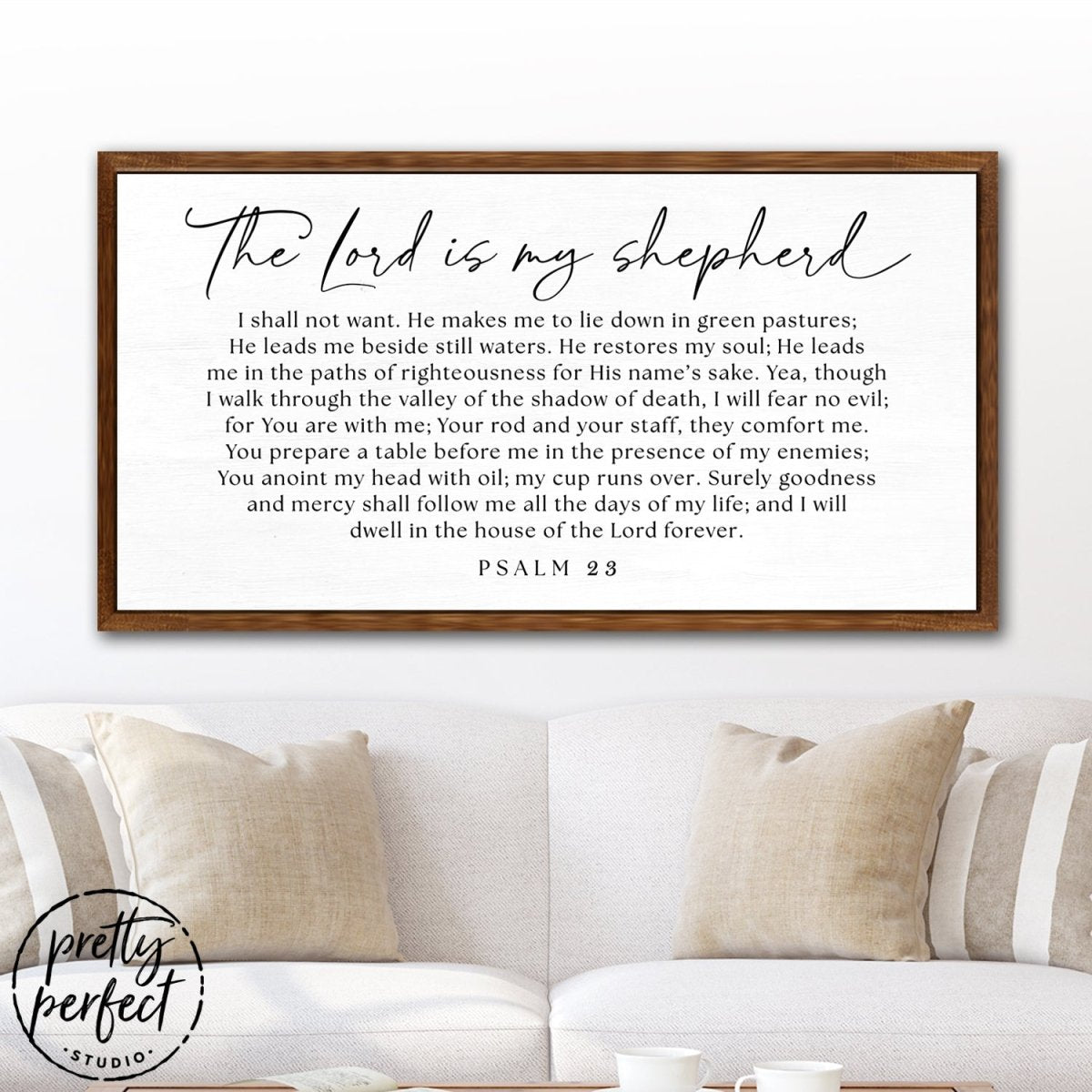 The Lord Is My Shepherd Painting Psalm 23 Canvas