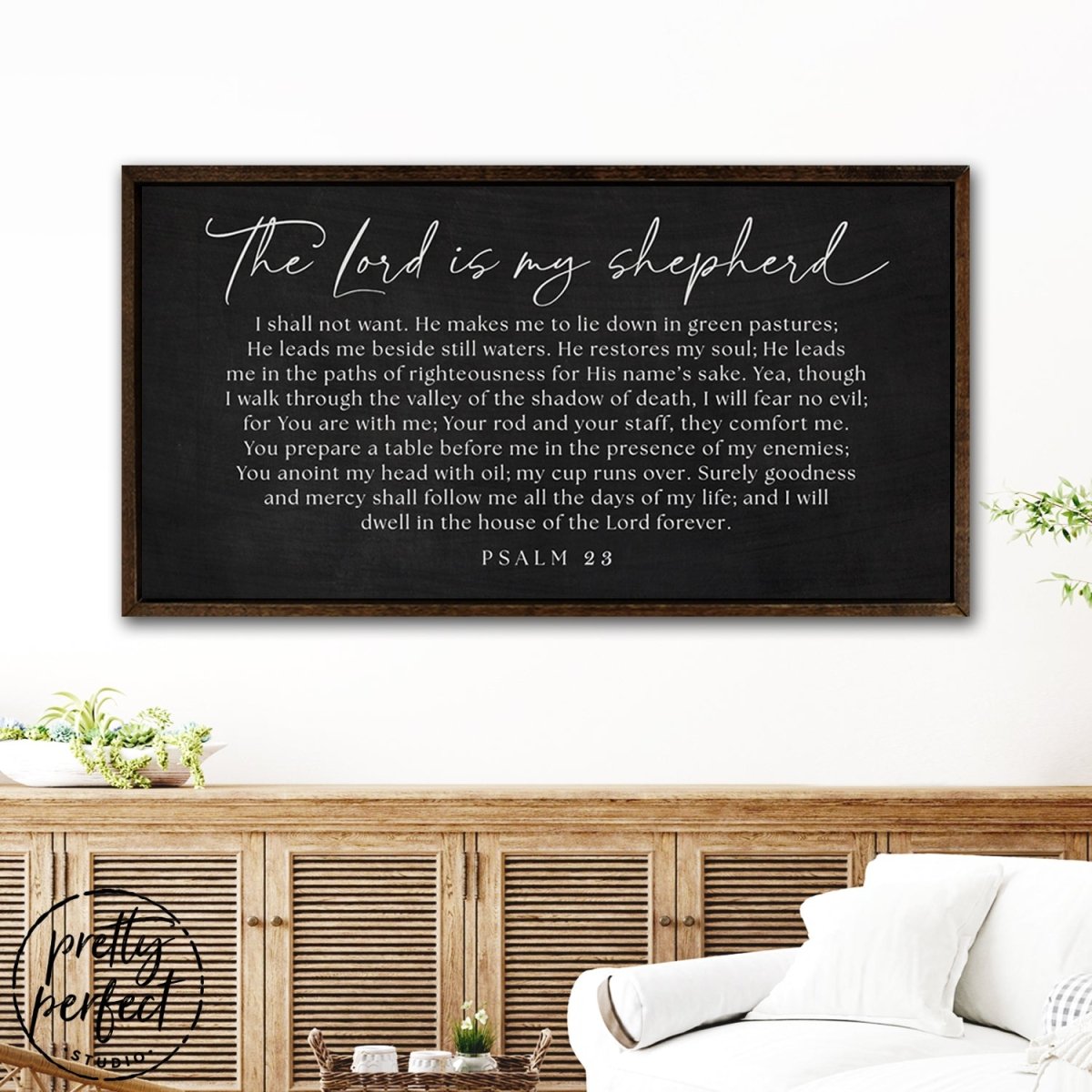 The Lord Is My Shepherd Painting Psalm 23 Canvas